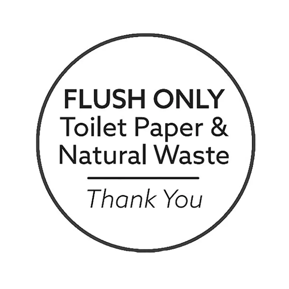 Toilet roll label sticker