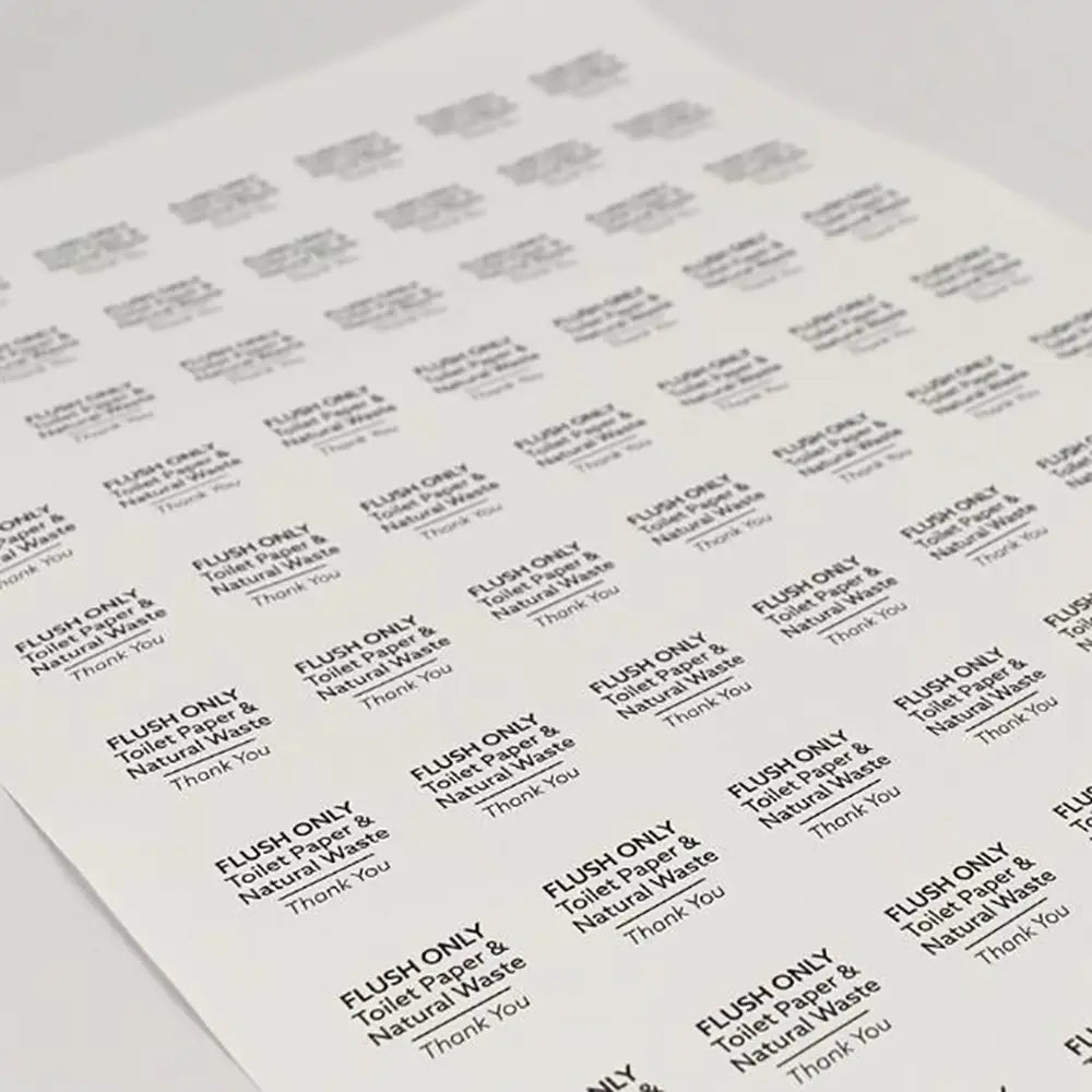 Toilet roll labels full sticker sheet