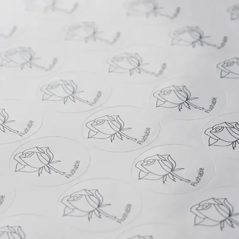 Rose toilet roll labels