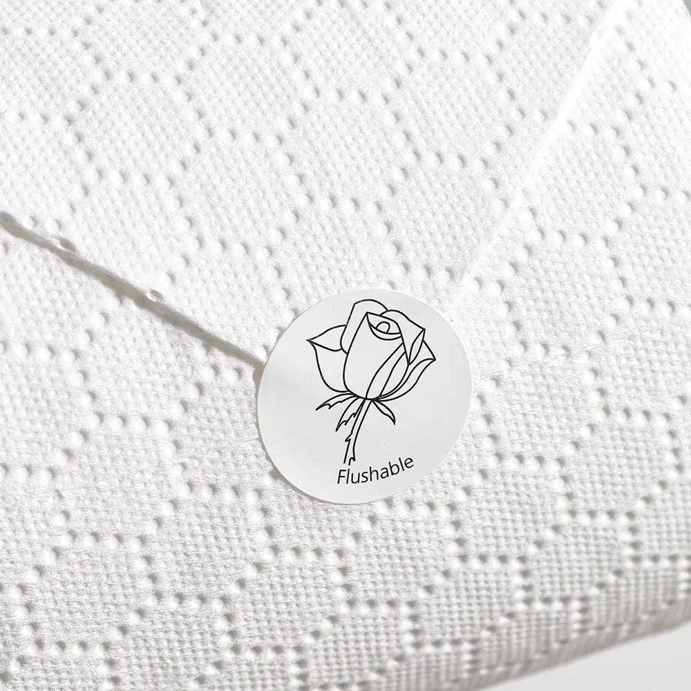 Rose toilet roll label