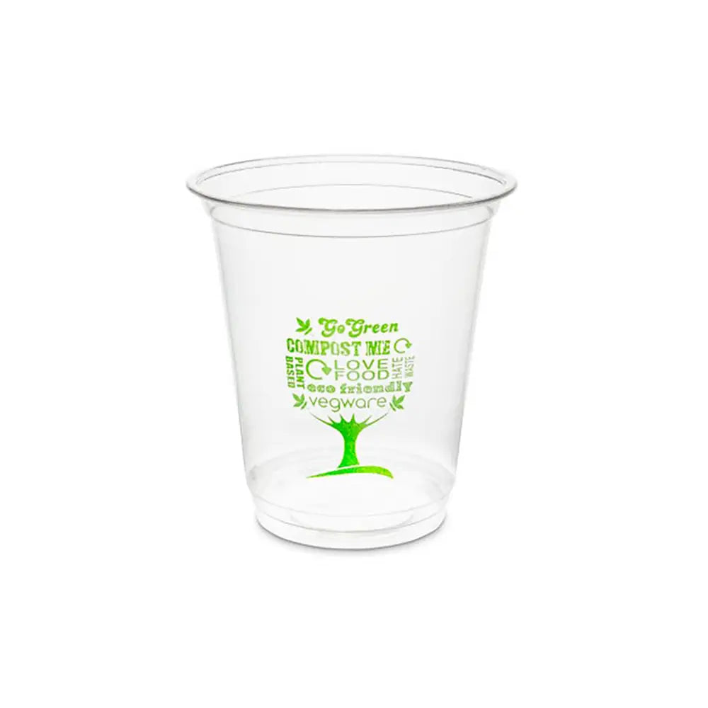 Vegware Plant-Based Tumbler - clear, plastic-free, plant-based tumbler
