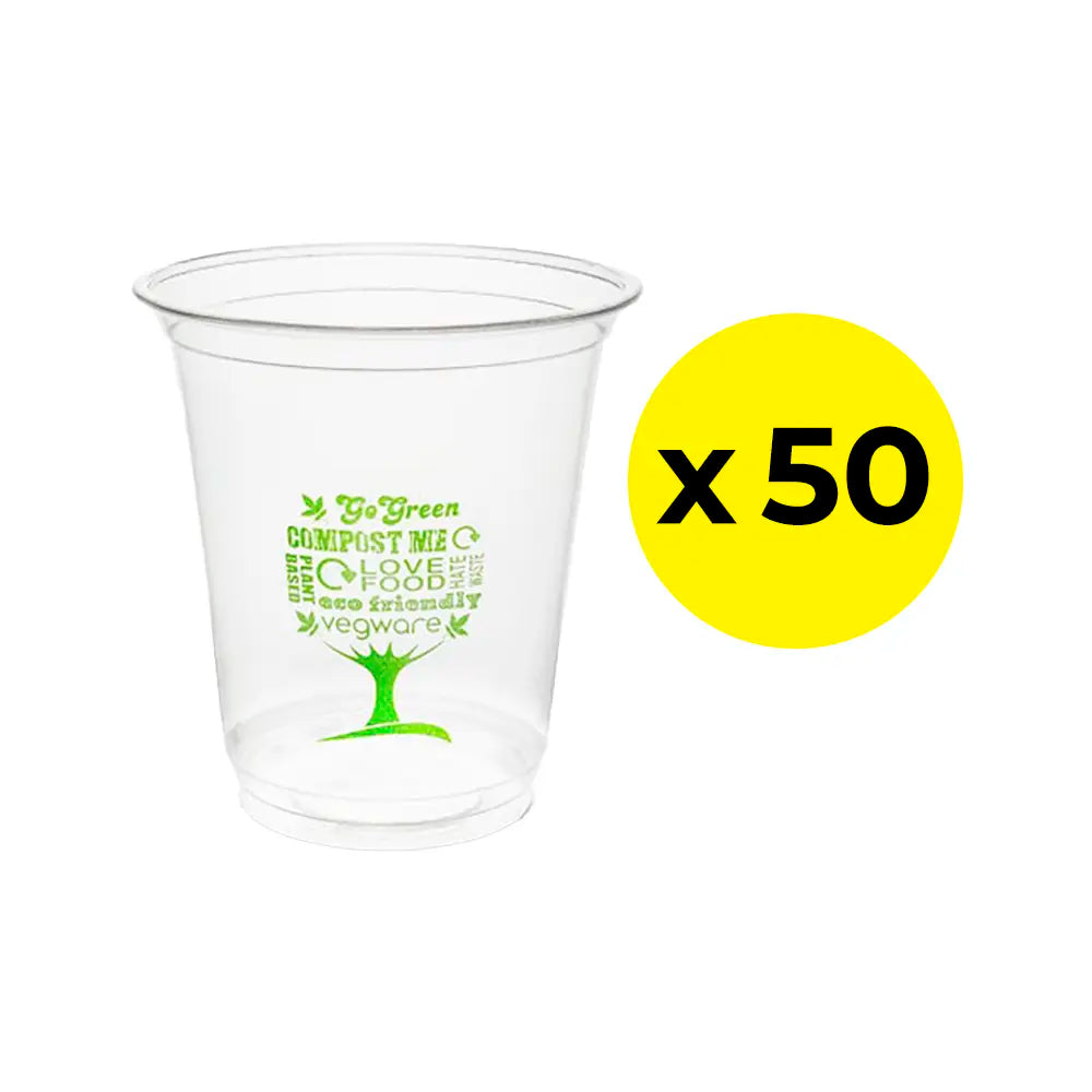 Vegware Plant-Based Tumbler - clear, plastic-free, plant-based tumbler