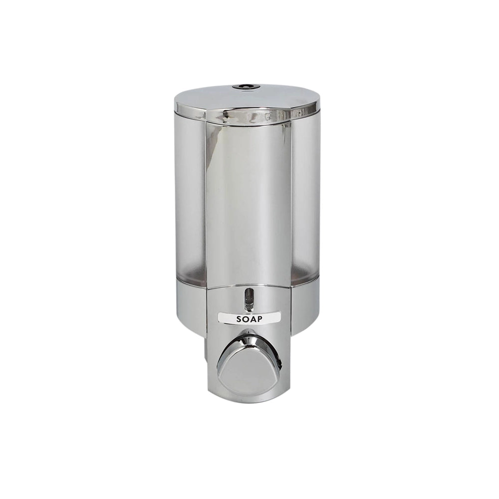 Aviva single dispenser in chrome with opaque sides