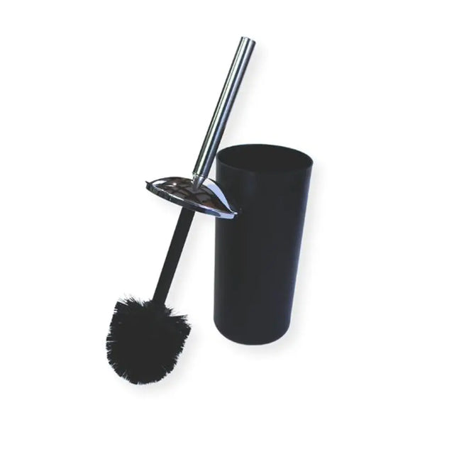 Black Spare Plastic Toilet Brush Head for Modern Set on white ground
