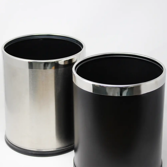 Steel Hotel Smart Bins 10L Black and Steel