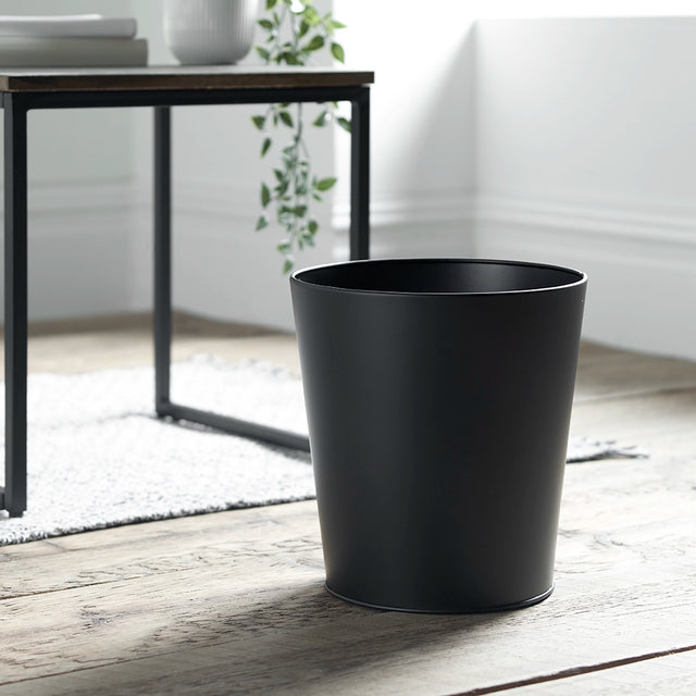 Black Hotel Bin made from metal