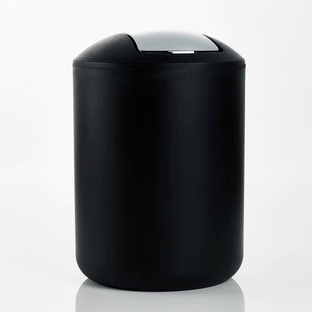 Black Modern Swing Bin 6.5L on white ground