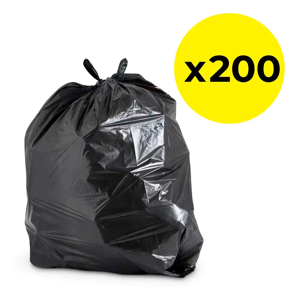 Large Heavy-Duty Recycled Black Bin Bags 100L - Pack of 200