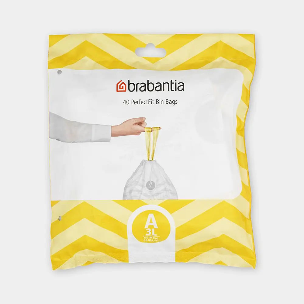 Brabantia Perfect Fit Bin Liners 3L - Pack of 40