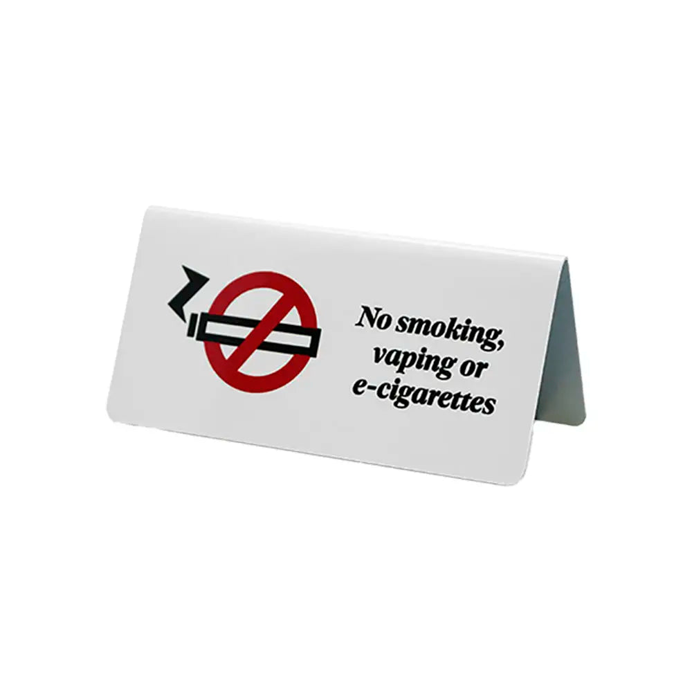 No Smoking or Vaping Aluminium Tent Sign - Pack of 5