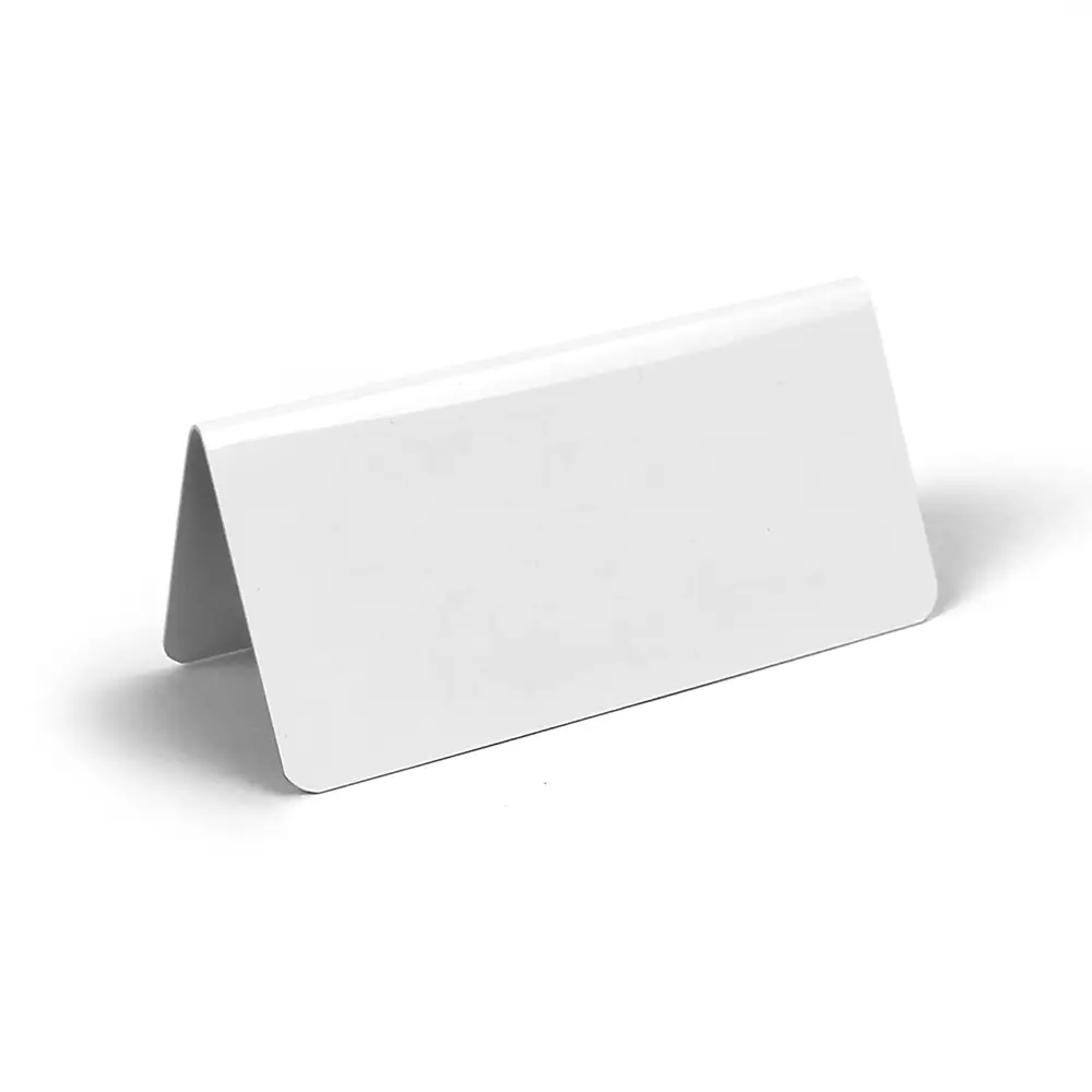 Blank Aluminium Tent Signs 10x5x5cm - Pack of 5
