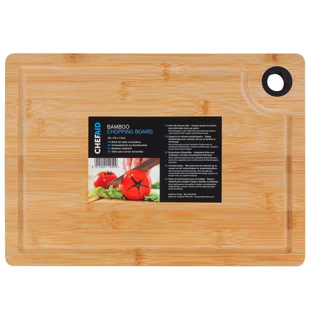Bamboo chopping board with hanging ring