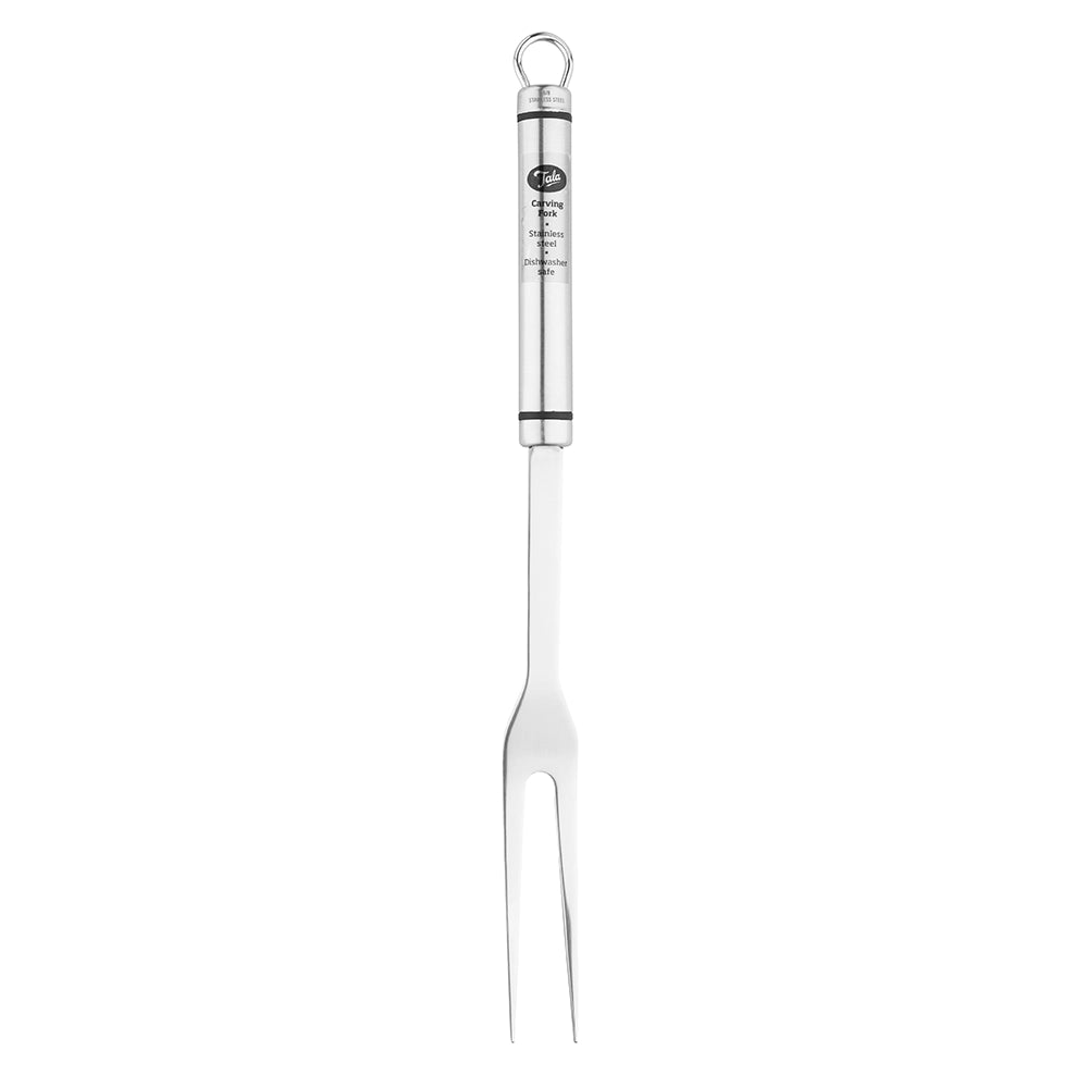 Stainless steel carving fork with hanging loop