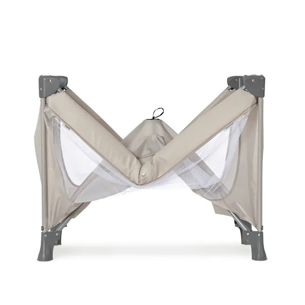 Beige Folding Travel Cot -