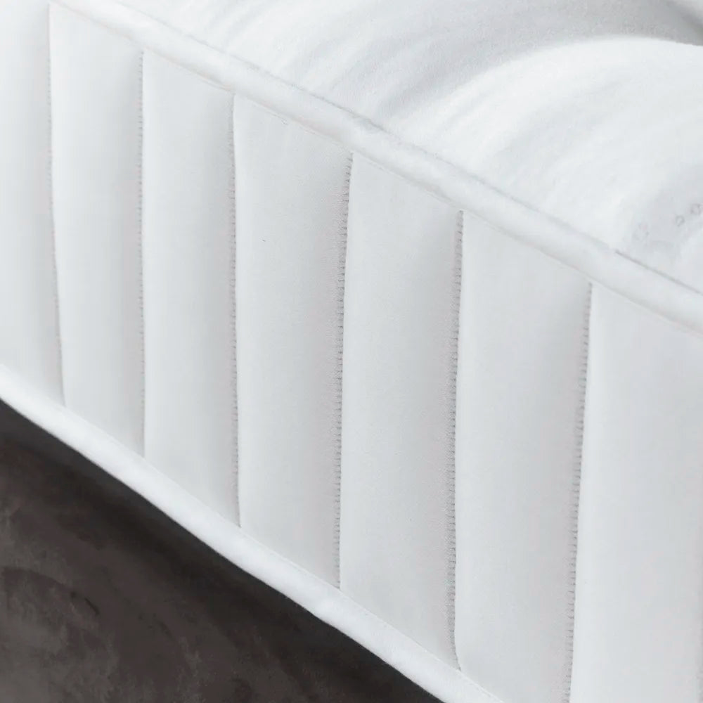 Close-up of Classic 1000 Pocket Sprung Hotel Mattress with stitching details.