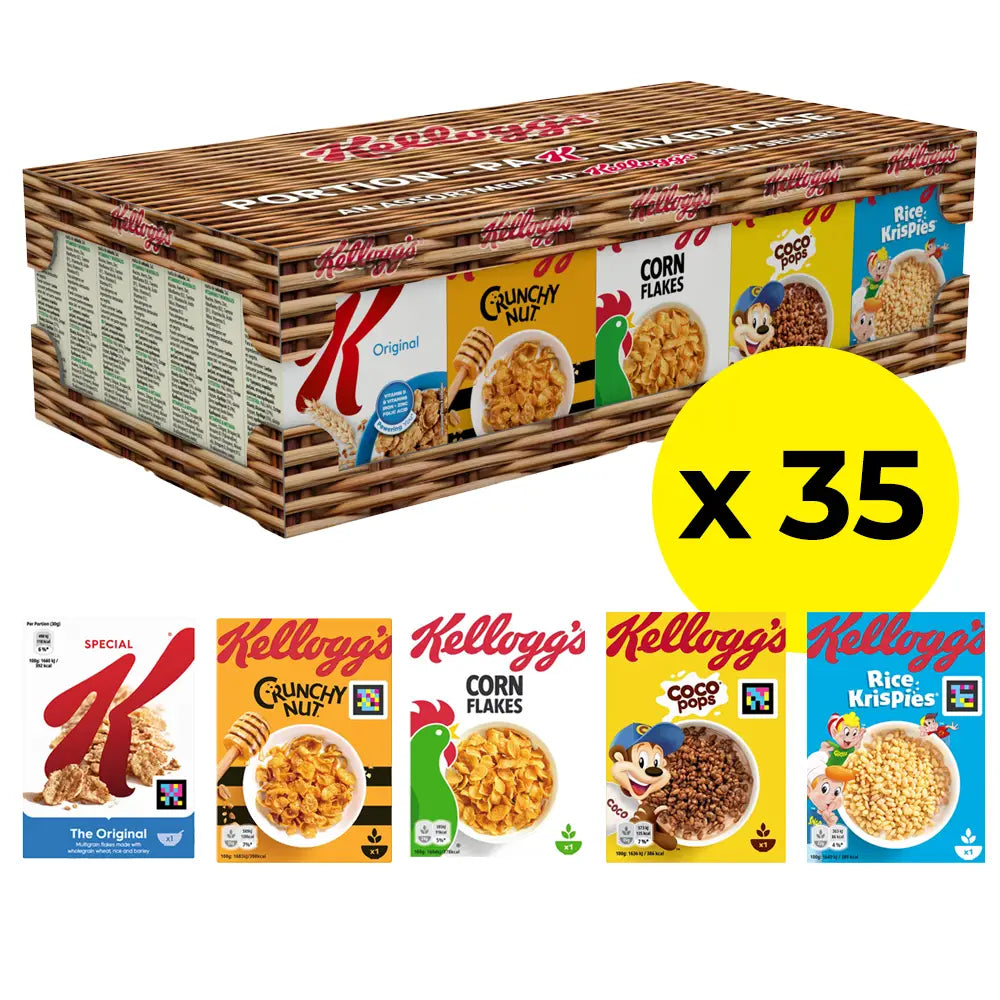 Kellogg's Cereals Mixed Variety Portion Packs - Pack of 35