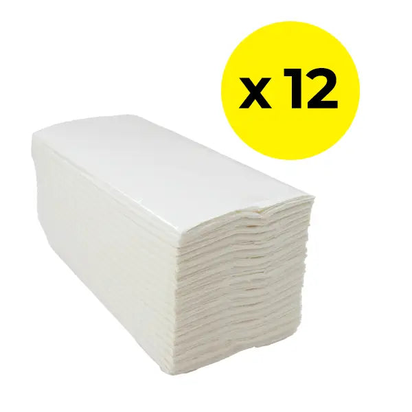 White Paper Hand Towels 2 Ply - Case of 2400