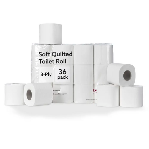 Soft Quilted Toilet Roll 3 Ply - Pack of 36