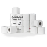 Soft Quilted Toilet Roll 3 Ply - Pack of 36