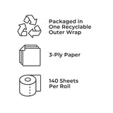 Soft Quilted Toilet Roll 3 Ply - Pack of 36