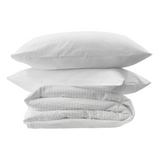 Luxury Cotton Seersucker 200 Thread Count Housewife Pillowcase Pair
