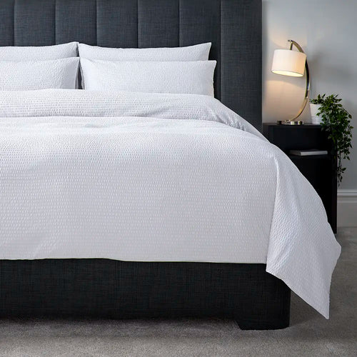 Luxury Cotton Seersucker 200 Thread Count Duvet Cover Set
