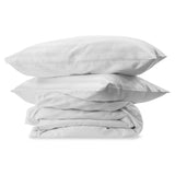 Easycare Satin Stripe Duvet Cover - White