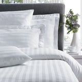 Easycare Satin Stripe Duvet Cover - White