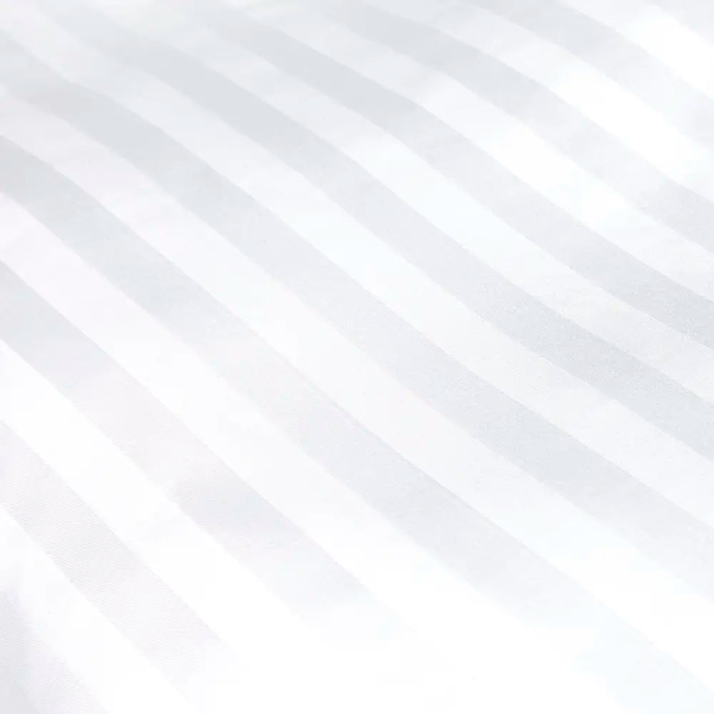 Easycare Satin Stripe Duvet Cover - White
