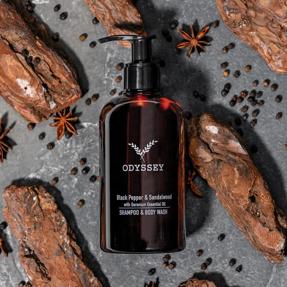 Odyssey Black Pepper & Sandalwood Shampoo & Body Wash 300ml