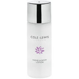 Cole & Lewis hand and body lotion bottle on a white background