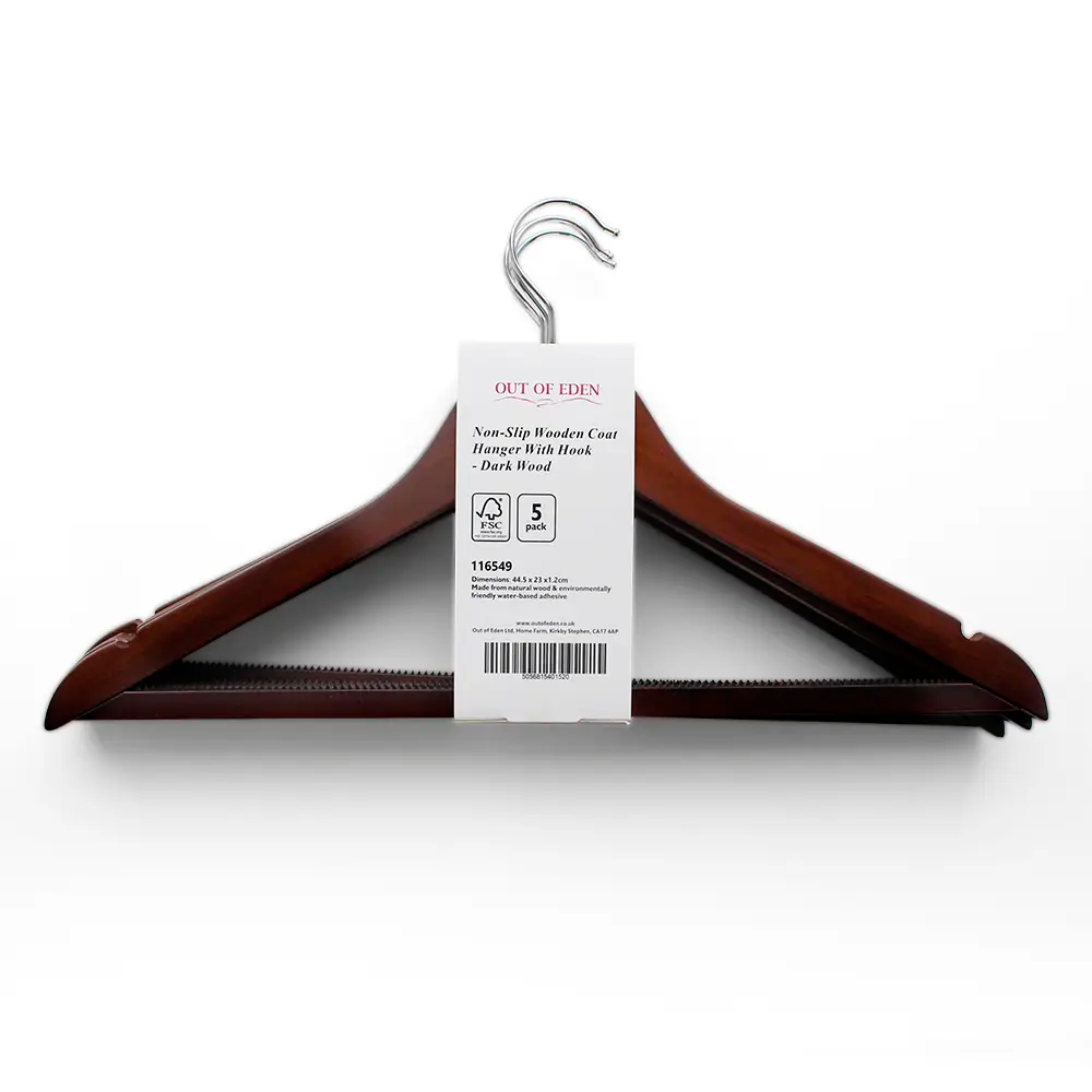 Non-Slip Wooden Hook Coat Hanger