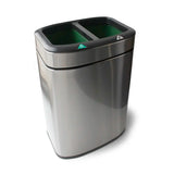 Stainless Steel Waste & Recycling Twin Bin 12L - Satin Steel