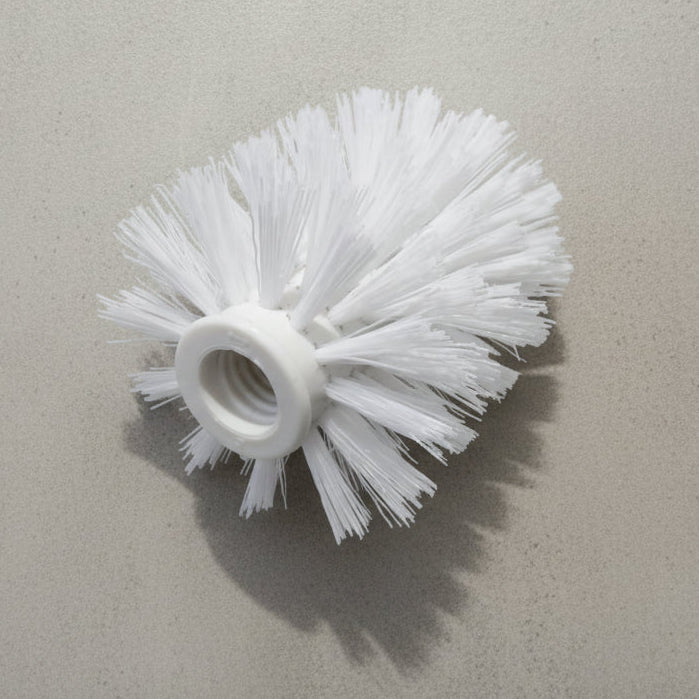 White brush head on a gray background