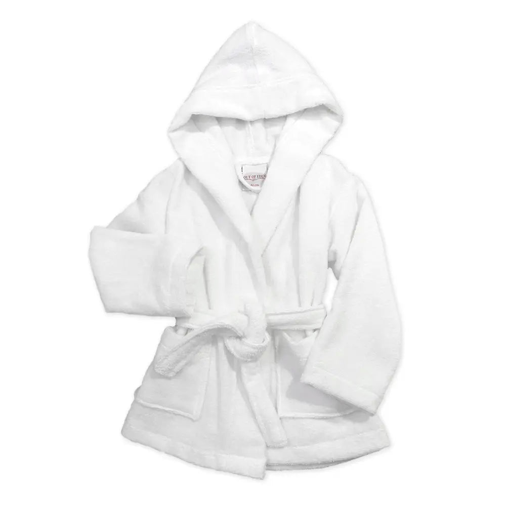 Children's Terry Cotton Bathrobe - White