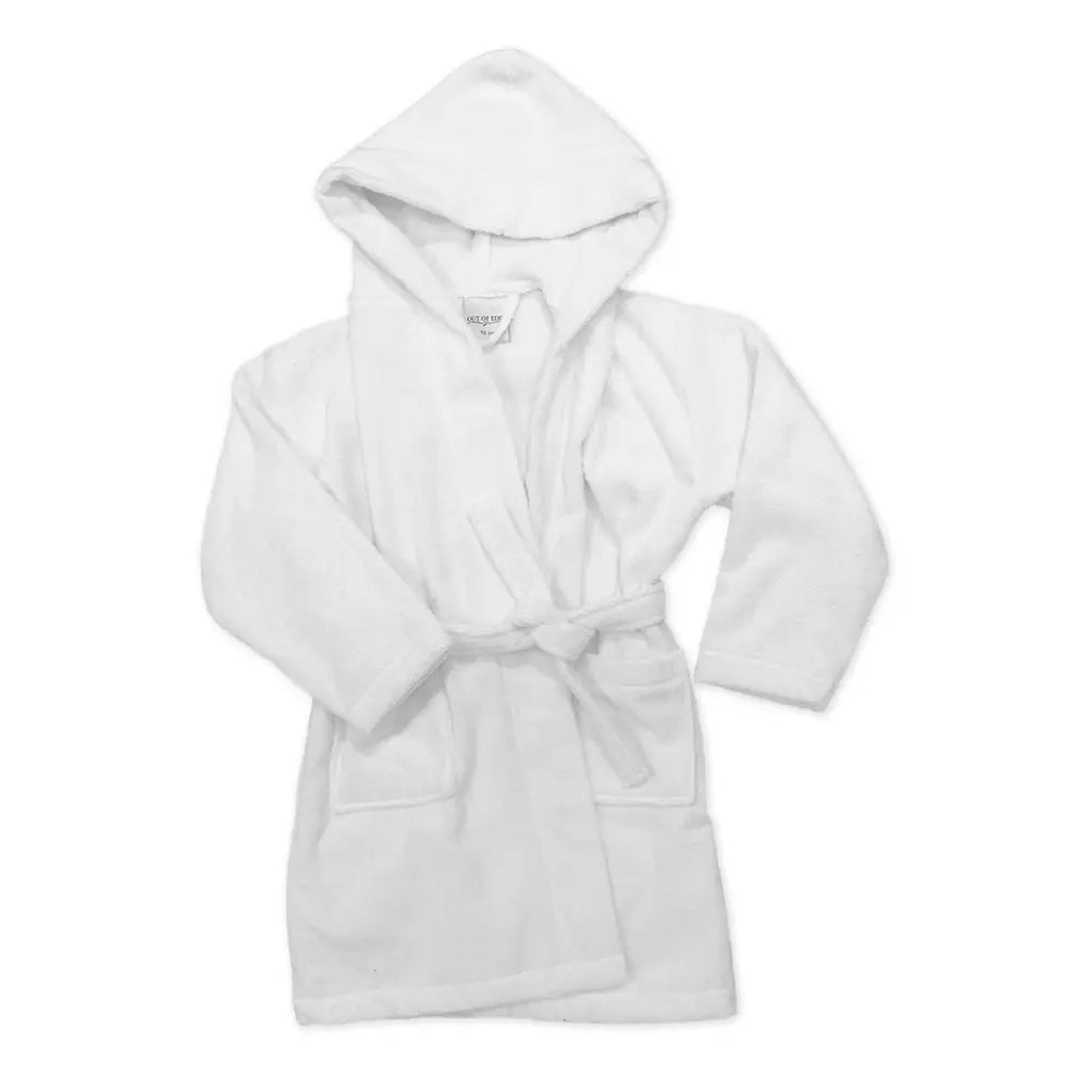 Children's Terry Cotton Bathrobe - White