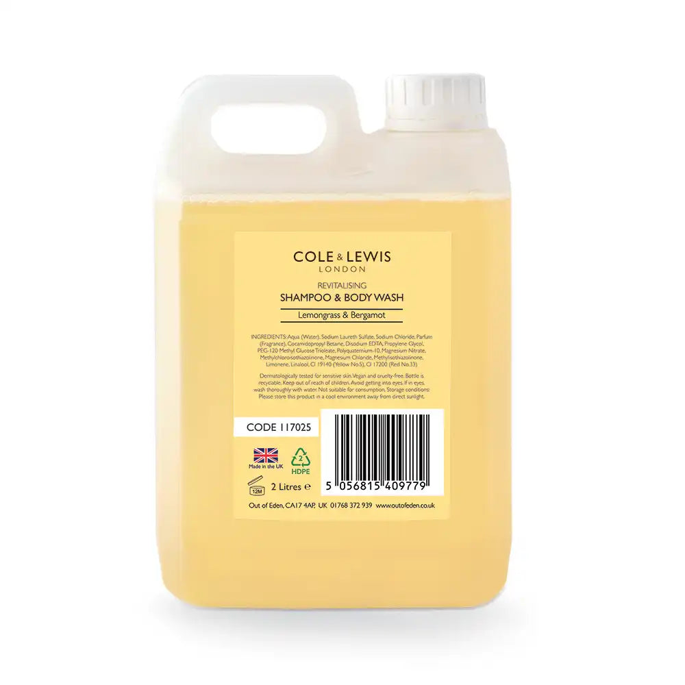 Cole & Lewis Lemongrass & Bergamot Shampoo & Body Wash Refill