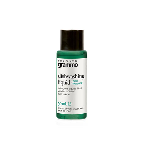 Grammo mini washing-up liquid, lemon fragrance, 30ml bottle made from 100% recycled PET