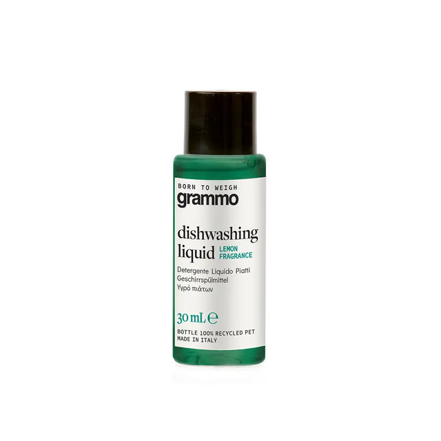 Grammo mini washing-up liquid, lemon fragrance, 30ml bottle made from 100% recycled PET