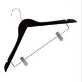 Dual Clip Wooden Hook Coat Hanger