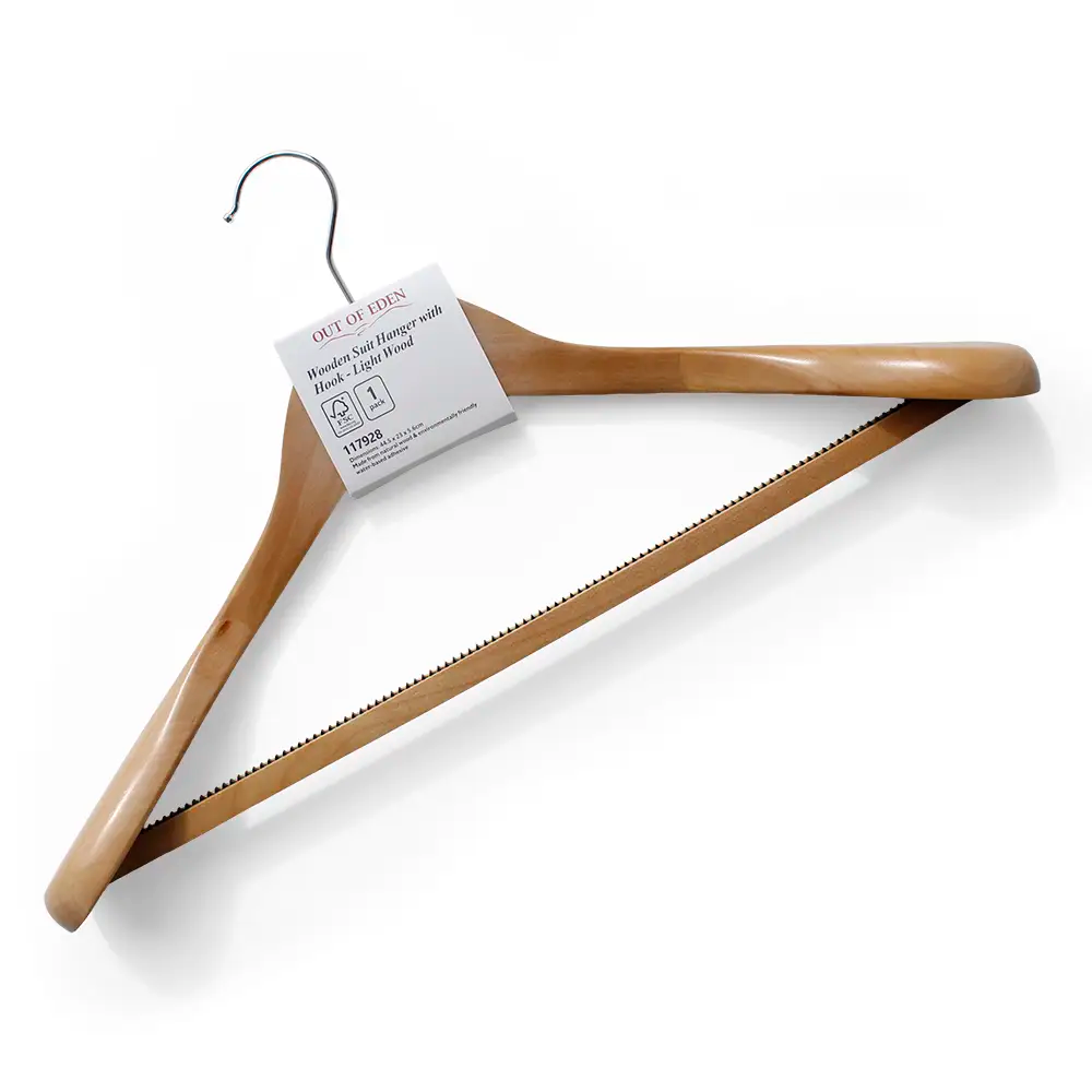 Wooden Suit Hanger with Hook