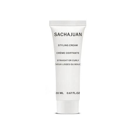 Sachajuan hair styling cream tube on a white background