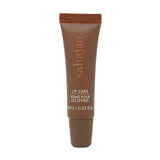 Brown lip care balm tube with 'sahajan' branding on a white background