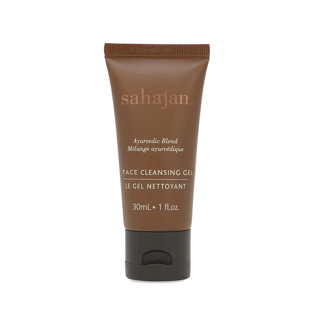 Sahajan cleansing gel tube on a white background