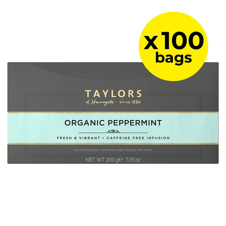 Taylors Organic Peppermint Tea Bags (Tag & Envelope)