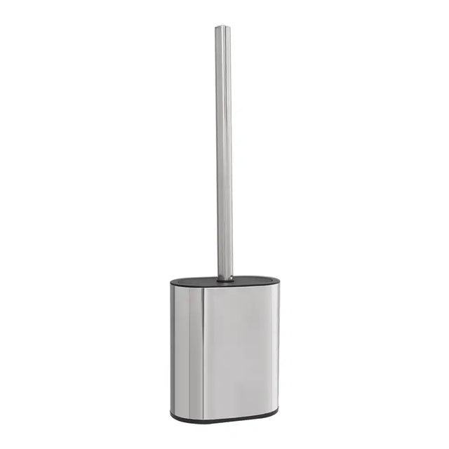 Polished steel toilet brush
