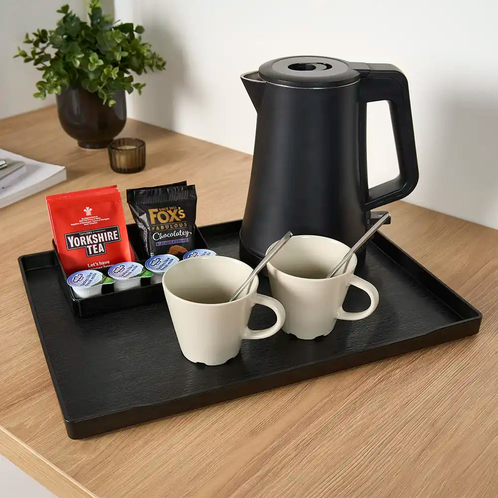 Wood Effect Room Tray 40 x 29 cm - Black