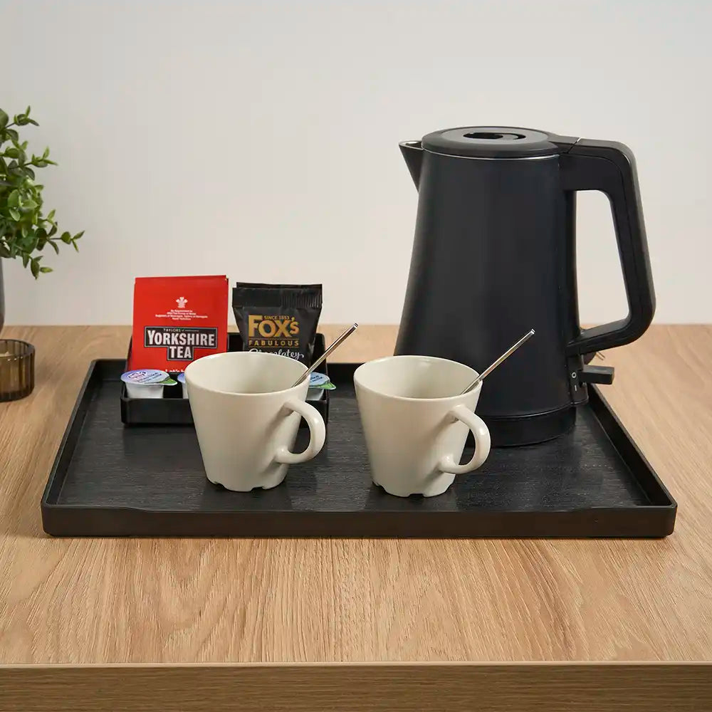 Wood Effect Room Tray 40 x 29 cm - Black