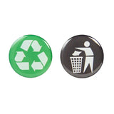 Faux Leather Waste & Recycling Twin Bin 12L - Black