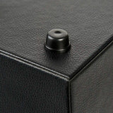 Faux Leather Waste & Recycling Twin Bin 12L - Black